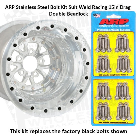 ARP Stainless Steel Bolt Kit Suit Weld Racing 15in Drag Beadlock