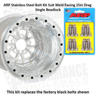 ARP Stainless Steel Bolt Kit Suit Weld Racing 15in Drag Beadlock