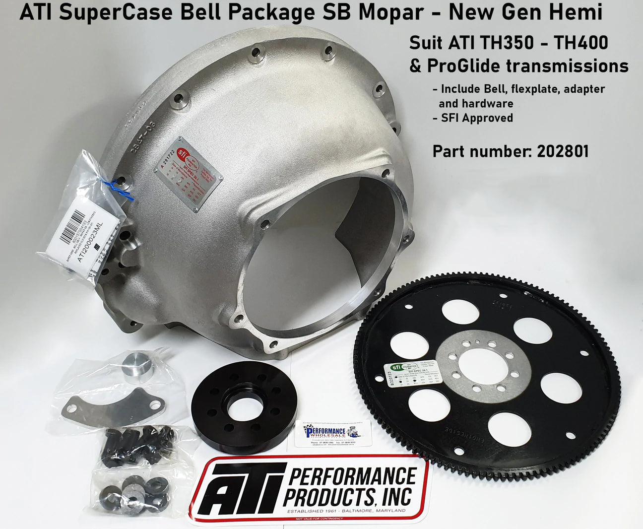 ATI Supercase Bell Package SB Mopar - New Gen Hemi - ATI TH350 - TH400 & Proglide