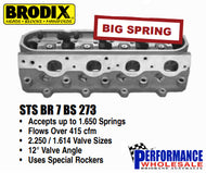 Brodix Assembled LS CNC Ported Cylinder Head BR7 BS 273cc Runner, 72cc Chamber, 1.550