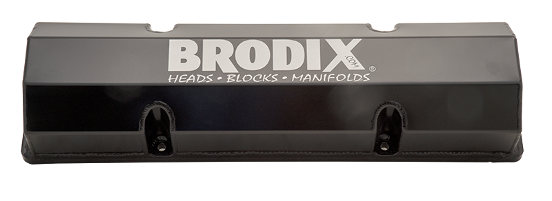 Brodix Sheet Metal Valve Covers Suit Small Block Chevy~ Black Anodised