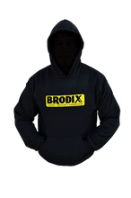 Load image into Gallery viewer, Brodix® Black Hoodie With Screen Print Logo
