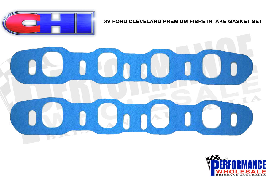 CHI 3V Ford Cleveland Premium Fibre Intake Gasket Set Suit 208-225 3V, 0.060