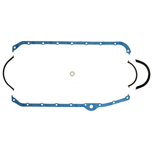 Fel-Pro Oil Pan Gasket Set Suit SB Chev With Thick & Thin Front Seals; L.H. Dipstick & Straight Side Rails
