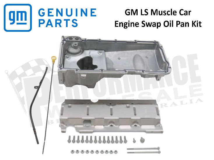 Chevrolet Performance Low Profile LS Swap Oil Pan Kit | 19212593 | Aluminum, Silver | Made In USA