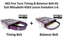 Load image into Gallery viewer, HKS Fine Tune Timing Belt &amp; Balancer Belt Suit Mitsubishi 4G63 Lancer Evolution 1-8
