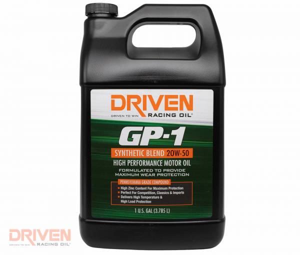 Driven GP-1 20W-50 Synthetic Blend High Performance Oil ~ 3.785L (1 US Gallon)