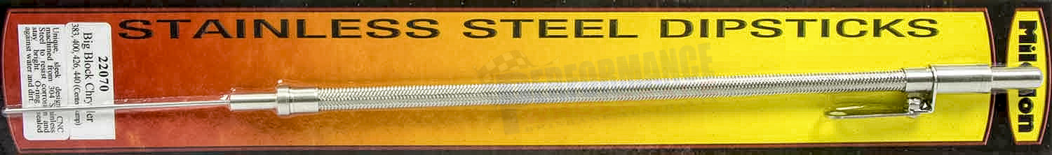 Milodon Stainless Steel Dipstick Suit Big Block Chrysler - 383-440, Center Sump