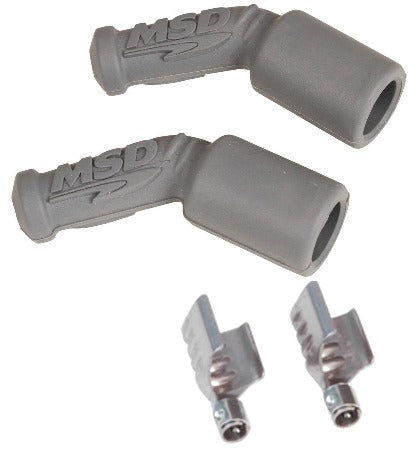 MSD 45 Degree Plug Boots & Terminals - LS1 (2pk) MSD 45 Degree Plug Boots & Terminals - LS1 (2pk)