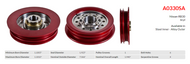 Romac Harmonic Balancer Suit Holden RB30, Neutral Balance, 6 Bolt, Provision For Pulley, Steel Inner/Alloy Outer