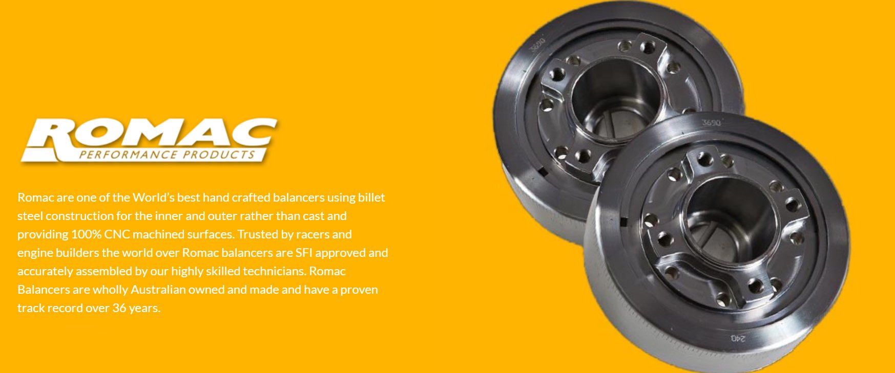 ROMAC BALANCER SBF V8 289-351ci NEUTRAL BALANCE GROUP A, 3&4 BOLT PATTERN, TIMED HO, 11 OCLOCK