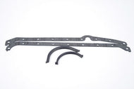 SCE Oil Pan Gasket Set for Chevrolet SBC 1975 to 1979 with Left Dipstick, Thick Front Seal