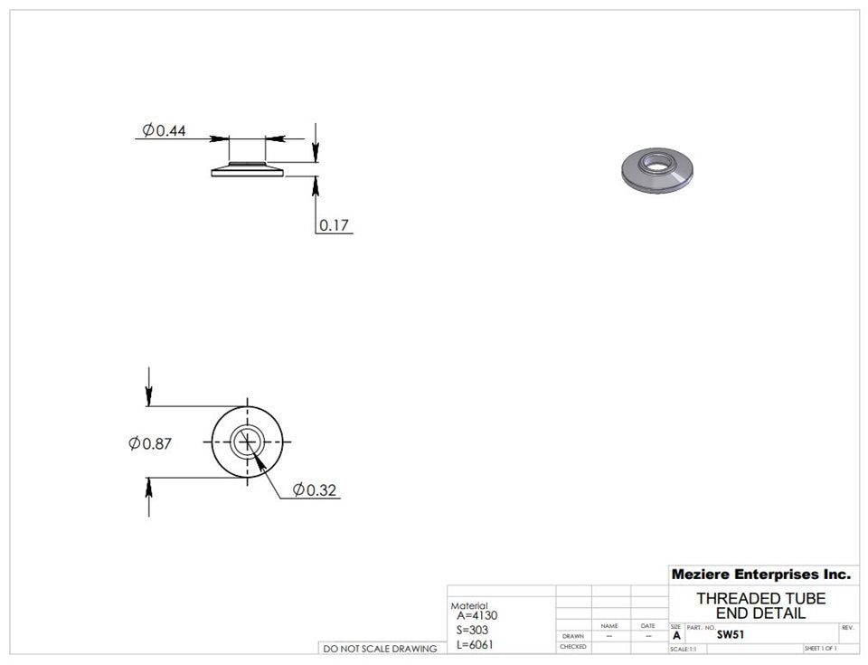 Meziere SW58A Safety Washer - 5/8 Inch, Alloy 4130, High Strength Washer