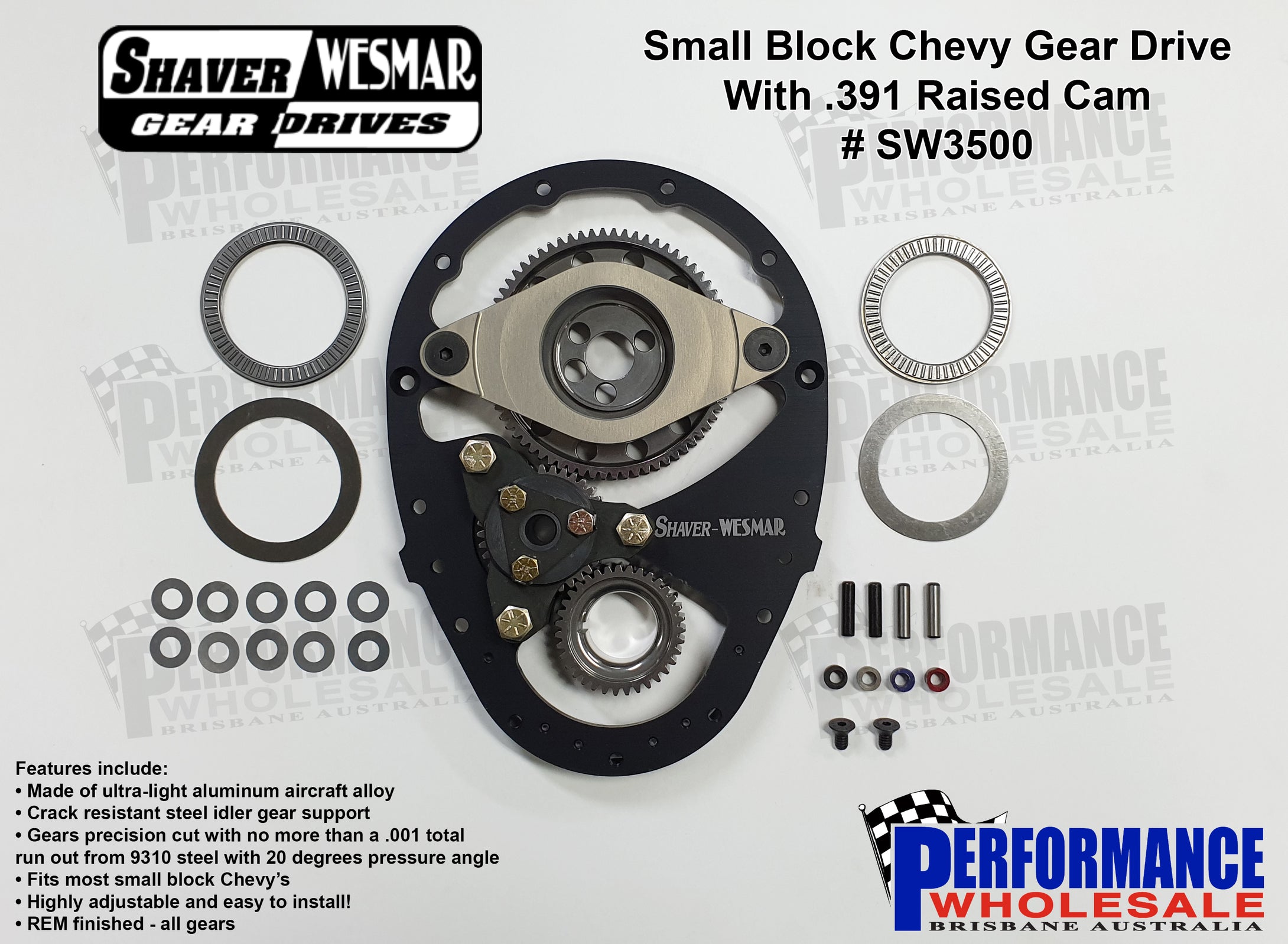 Shaver Wesmar Small Block Chevy Gear Drive .391 Raised Cam