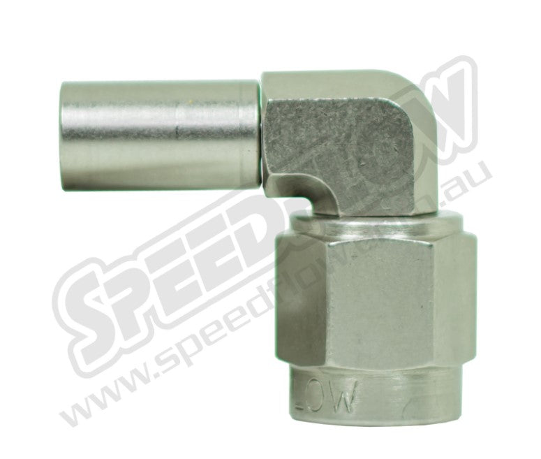 Speedflow 520 Crimp Series Steel 90 Degree Hose End