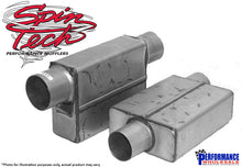 Load image into Gallery viewer, Spintech Performance Race Muffler 3.5" Round Centre Inlet, 3.5" Round Centre Outlet
