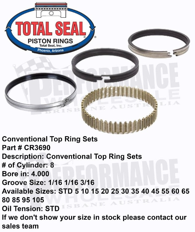 Total Seal Conventional Piston Ring Set CR3690 ~ 4.000