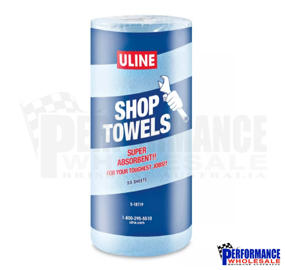 Uline Shop Towel  ~ Roll of 55 ~ Strong, Absorbent Towels For Auto & Machine Shops
