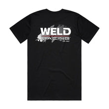 Load image into Gallery viewer, Weld Racing Logo Grey Splash T-shirt ~ Black
