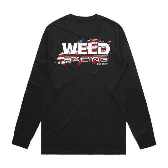 Weld Racing USA Splash Long Sleeve T-shirt ~ Black