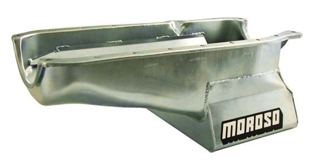 Moroso Oil Pan SBC 80-85/ Dart SHP Block RH Dip Stick Moroso Oil Pan SBC 80-85/ Dart SHP Block RH Dip Stick