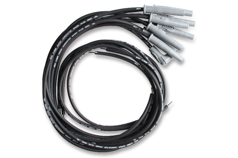 MSD Multi Angle HEI Universal Ignition Lead Set, Black 8.5mm Super Conductor 8 Cylinder
