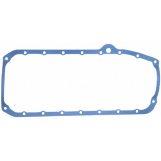 Fel-Pro Oil Pan Gasket Suit SB Chev Left Hand Dipstick, Thick front Seal, 1 Piece Silicone Moulded Gasket With Steel Core