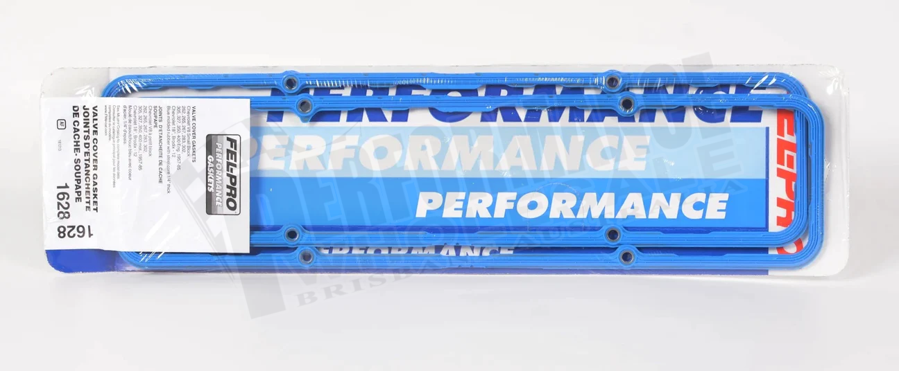 Felpro Valve Cover Gasket Suit Small Block Chev ~ Silicone Molded Rubber W/Steel Core, Steel Compression Limiters