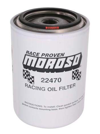 Moroso Racing Oil Filter, Ford and Chrysler, 3/4