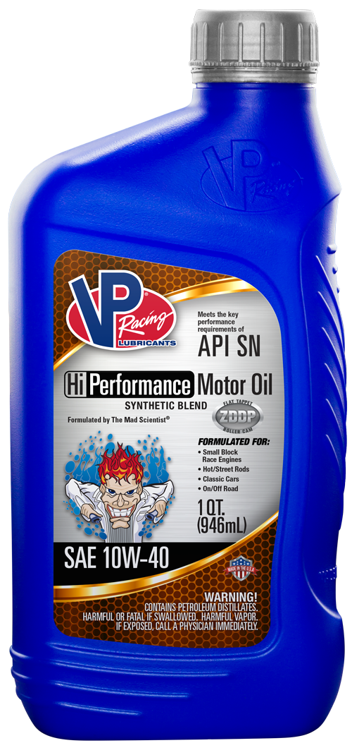 VP HI-Performance 10W-40 Synthetic Blend Motor Oil