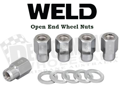 Weld Racing Open End Wheel Nuts, 12mm x 1.5mm, 5 Pack, Suit V-Series, Alumastar, Magnum